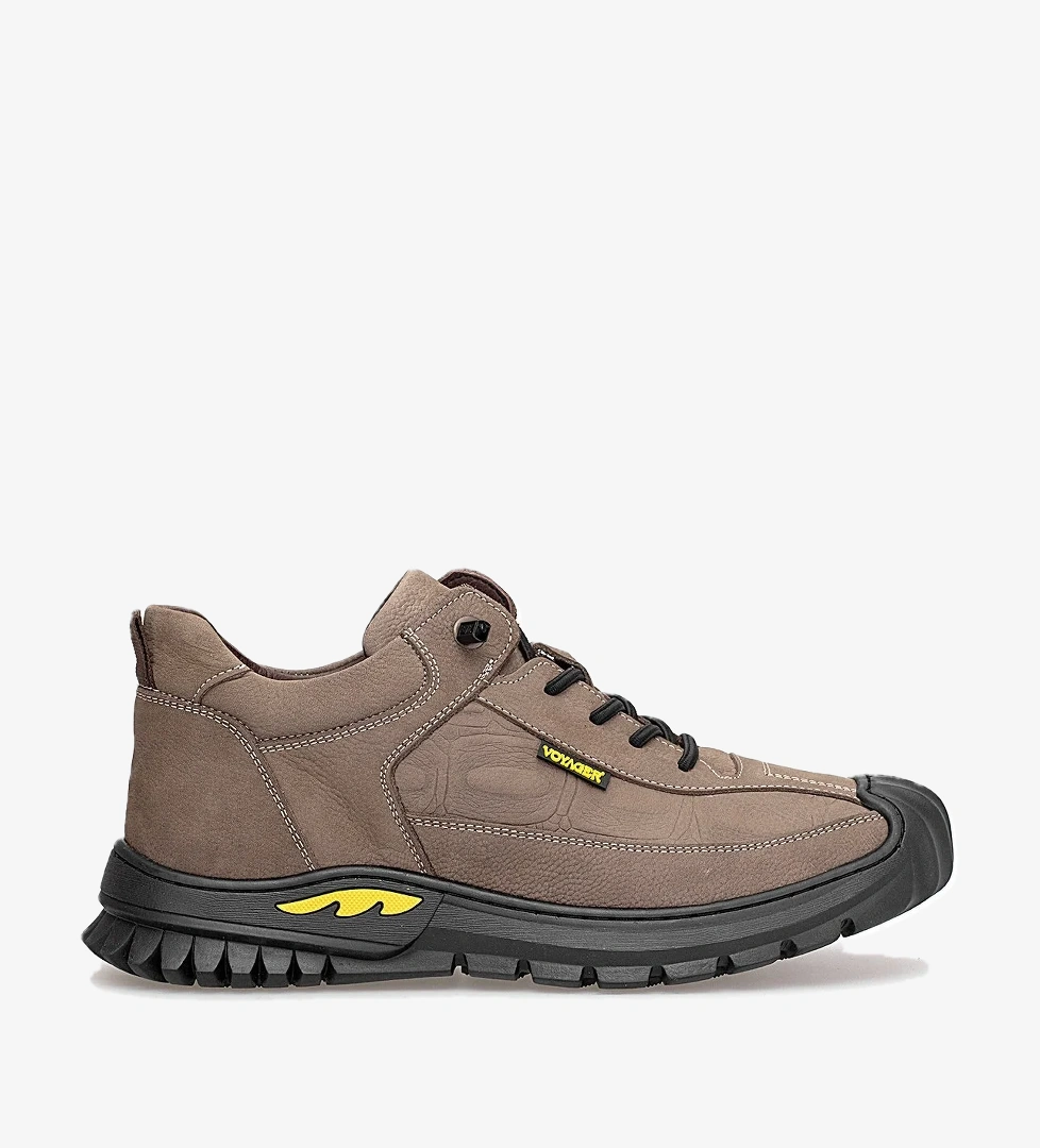 Voyager 1040 Erkek Hakiki Deri Casual Ayakkabı Siyah Vizon model görseli