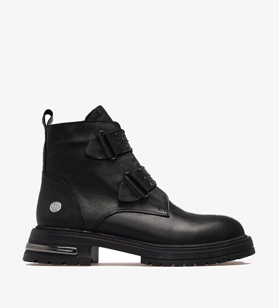 Mammamia Kadın Hakiki Deri Postal Günlük Bot 25k D25kb-8175 Z Siyah model görseli