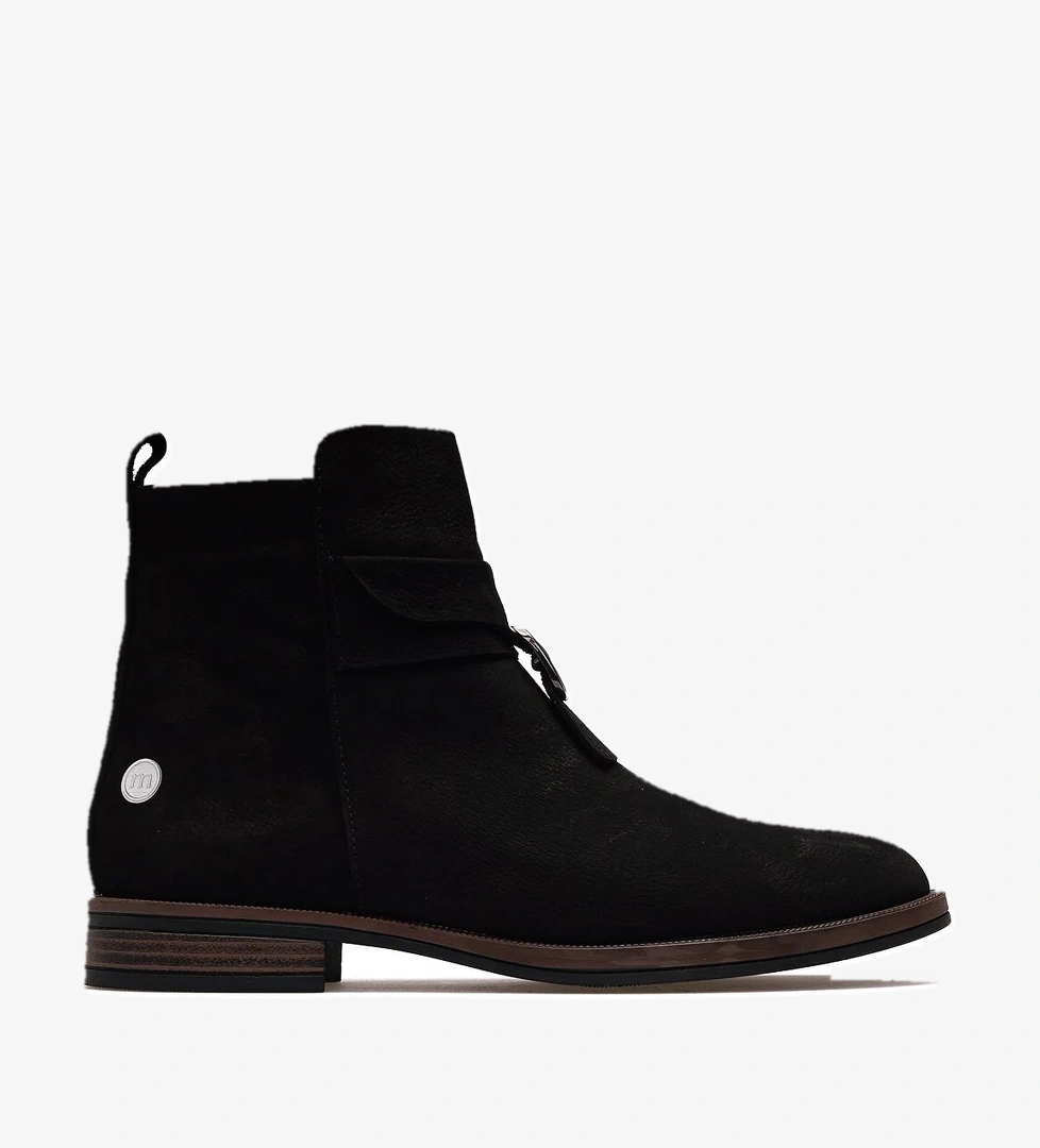 Kadın Hakiki Deri Casual Günlük Bot 25k D25kb-8305 Z Siyah Nubuk