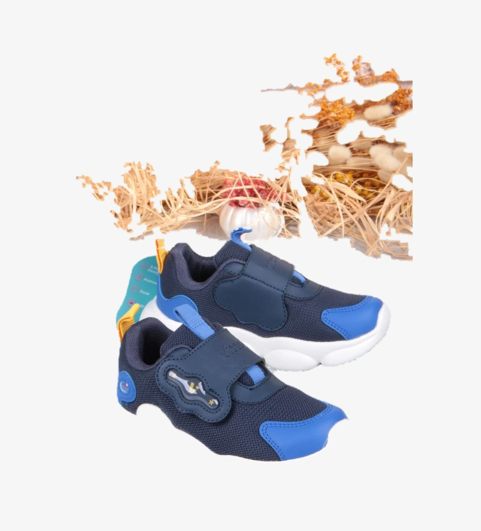 346.P24K.335 Gum Lacivert Işıklı Erkek Çocuk Ayakkabı - Görsel 1