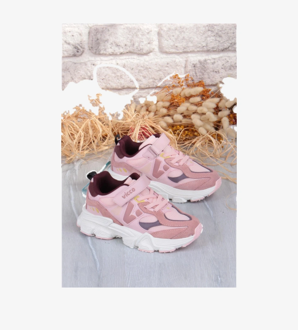 346.F25K.200 Wild Pudra Sneaker Kız Çocuk Ayakkabı - Görsel 1