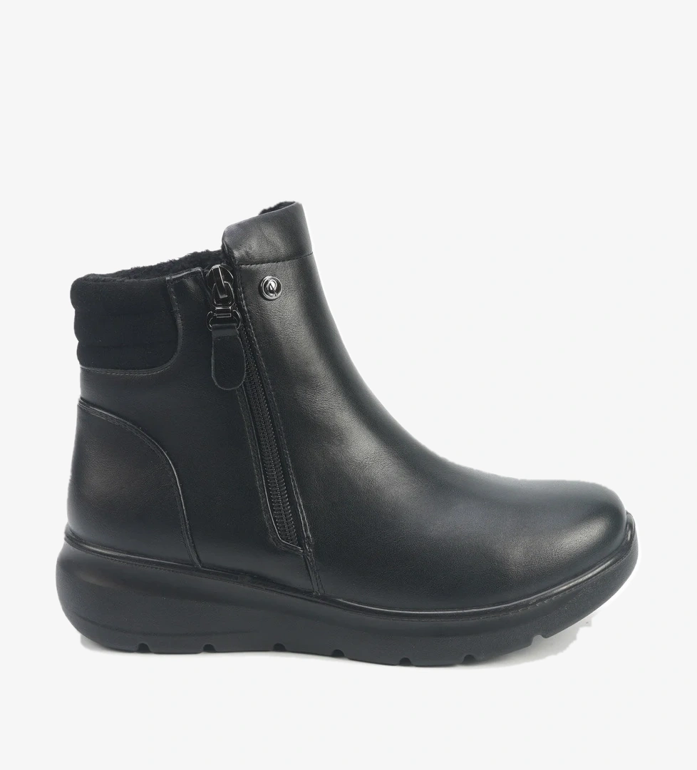 Polaris 163024.Z5PR Siyah Kadın Dolgu Topuk Bot - Görsel 1