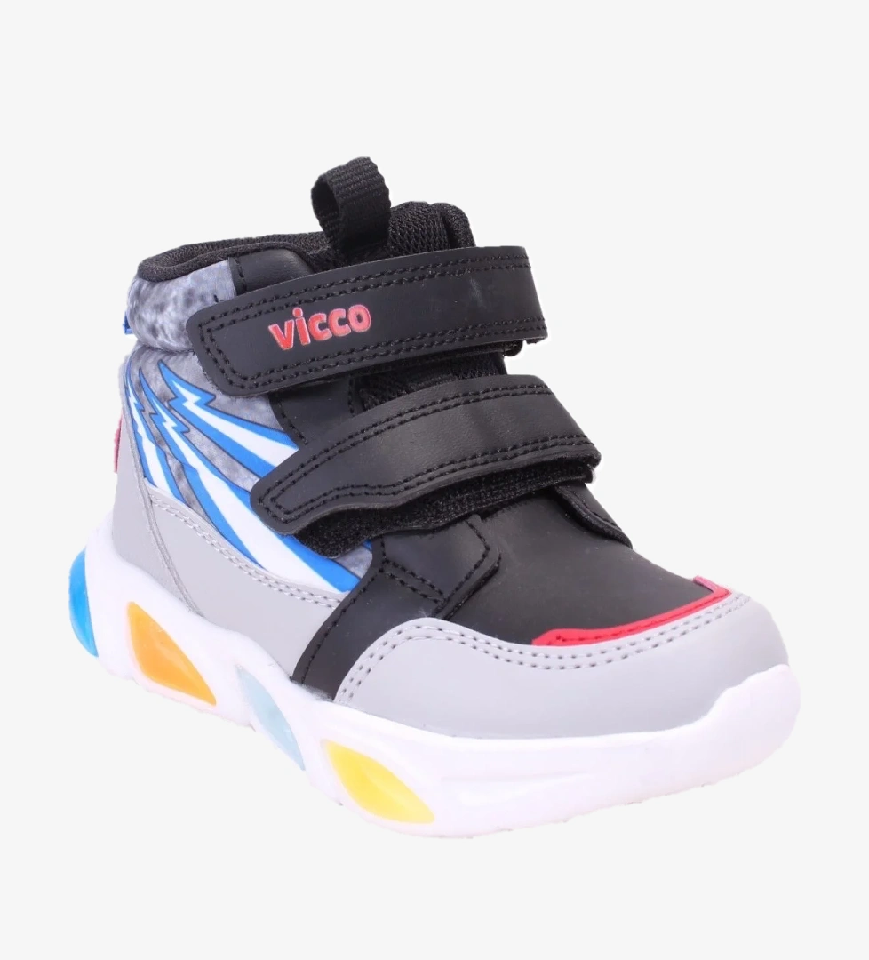 David 946P25K420 Siyah Ortopedik Günlük Işıklı Erkek Çocuk Spor Bot - Görsel 1