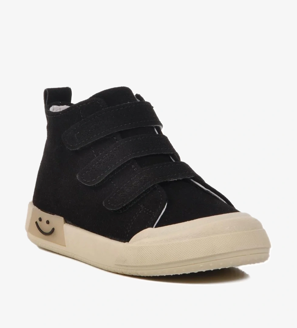 Siyah Unisex Cırtlı Çocuk Sneaker 34-P - Görsel 1