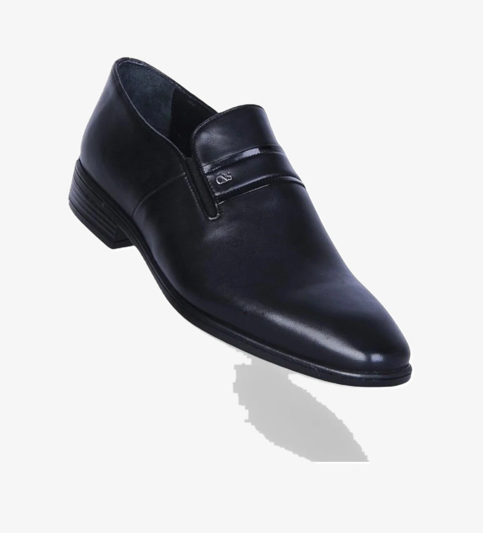 Censay 447 Siyah Antik Kauçuk %Deri Erkek Klasik Ayakkabı model görseli