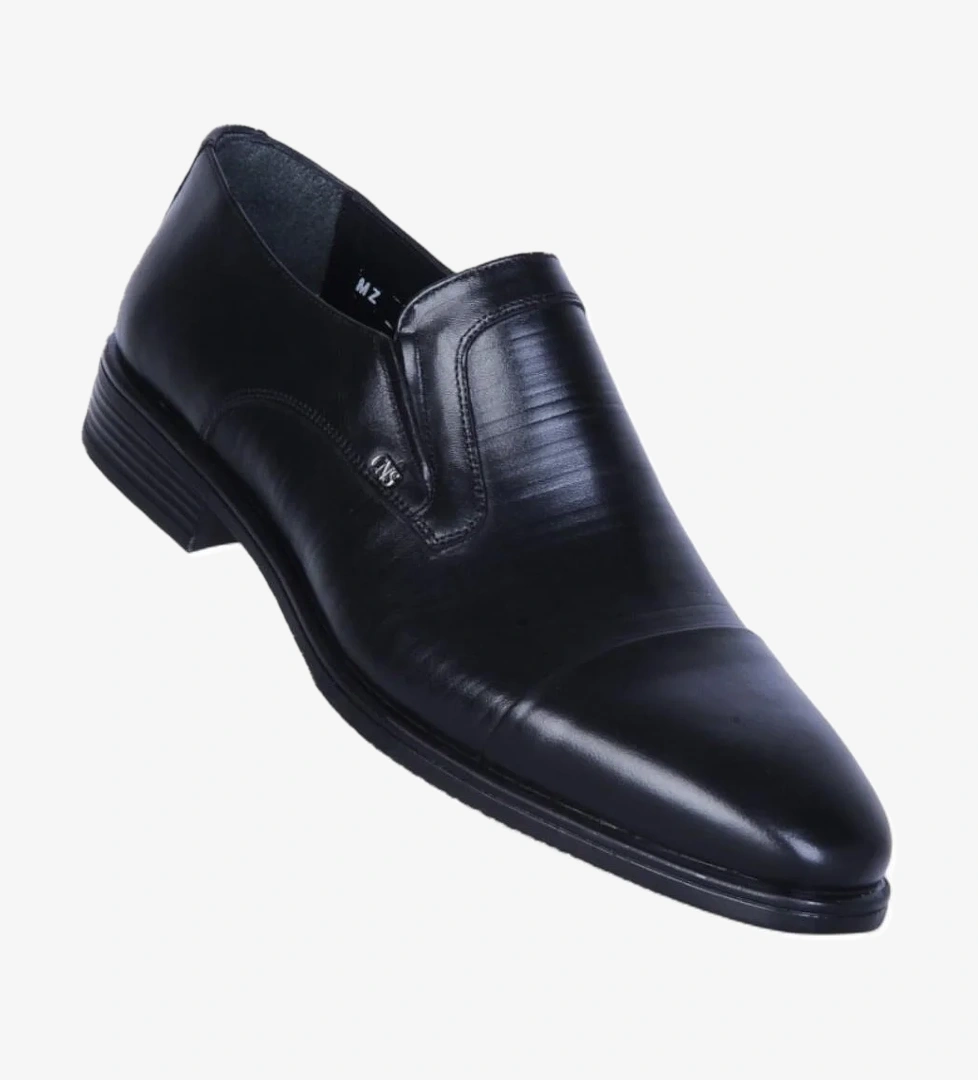 Censay 525 Siyah Antik Kauçuk %Deri Erkek Klasik Ayakkabı model görseli