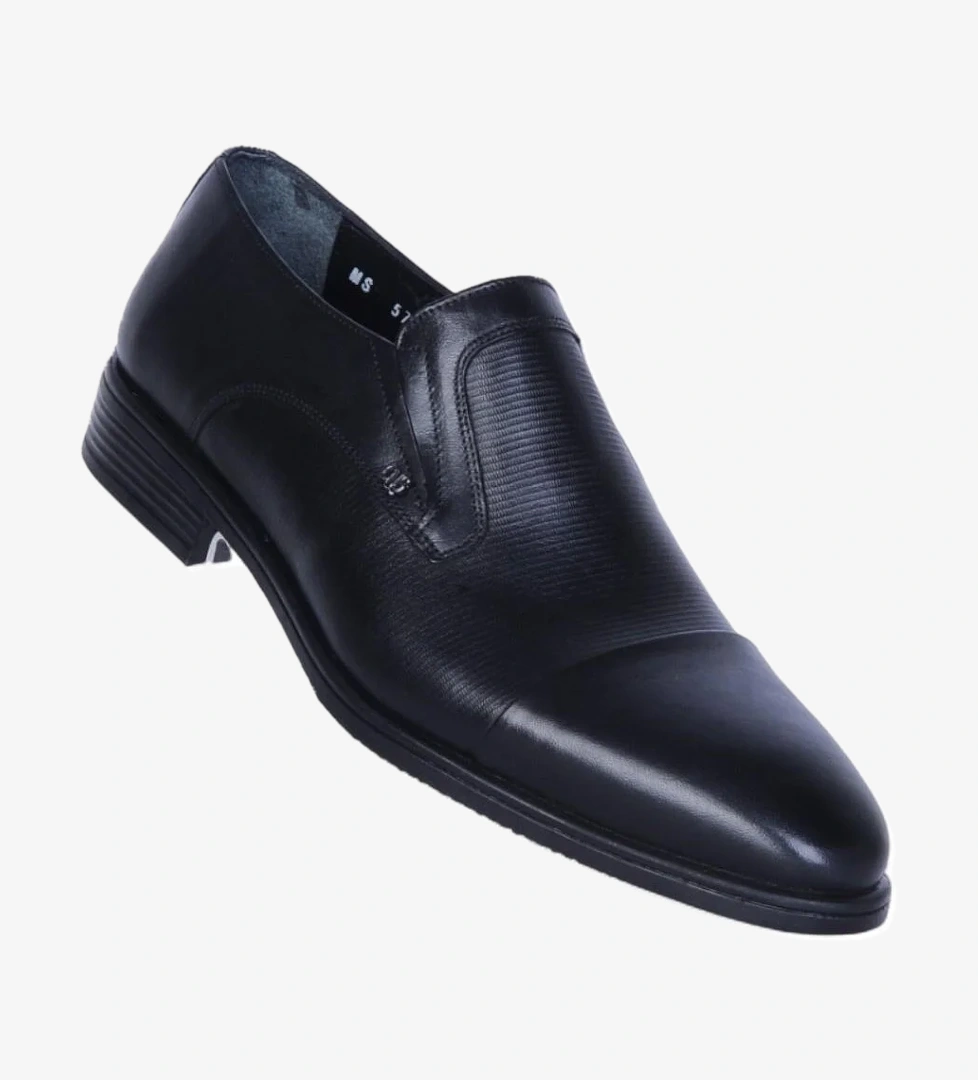 Censay 575 Siyah Antik Kauçuk %Deri Erkek Klasik Ayakkabı model görseli