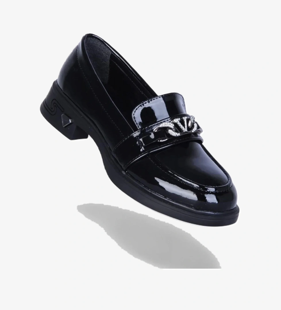 Ayakcenter 502 Rugan Nosima Siyah Kadın Loafer Ayakkabı model görseli