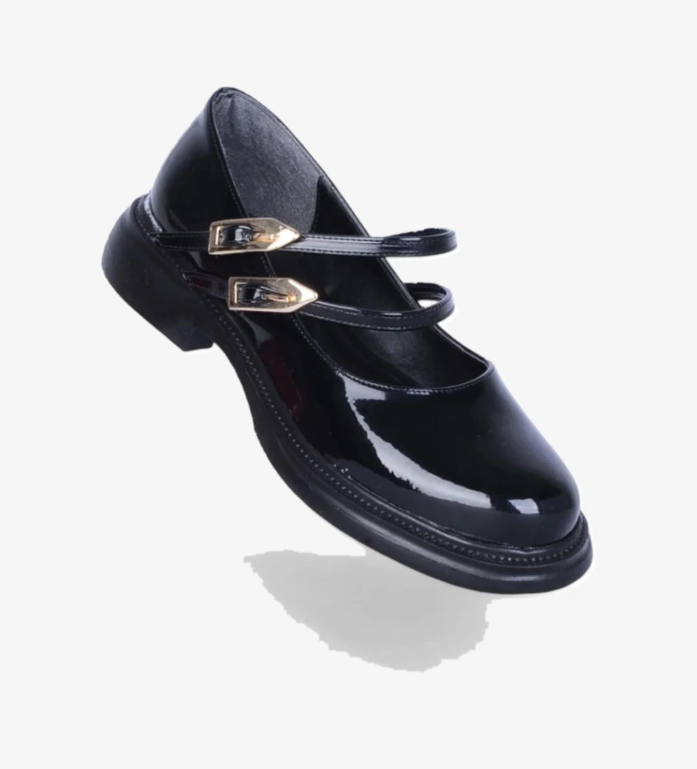 Scarletta S12 Rugan Siyah Kadın Loafer Ayakkabı model görseli