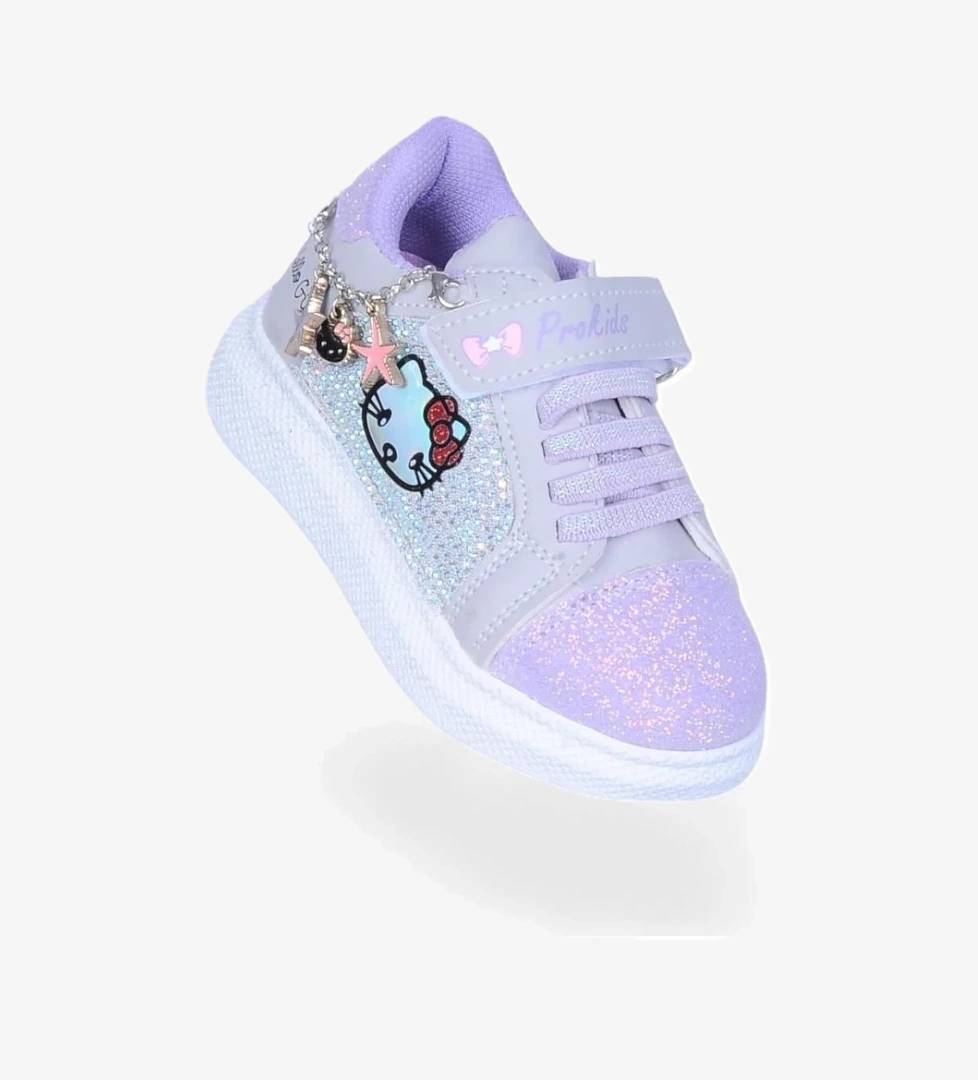 Prokids 4120 Gri-Lila Kız Çocuk Sneaker Spor Ayakkabı model görseli