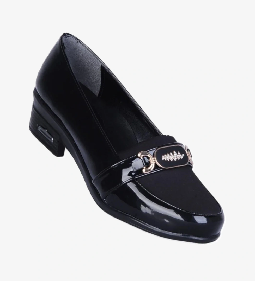 Ayakcenter Esrc-605 Siyah Kadın 3Cm Topuklu Ayakkabı model görseli