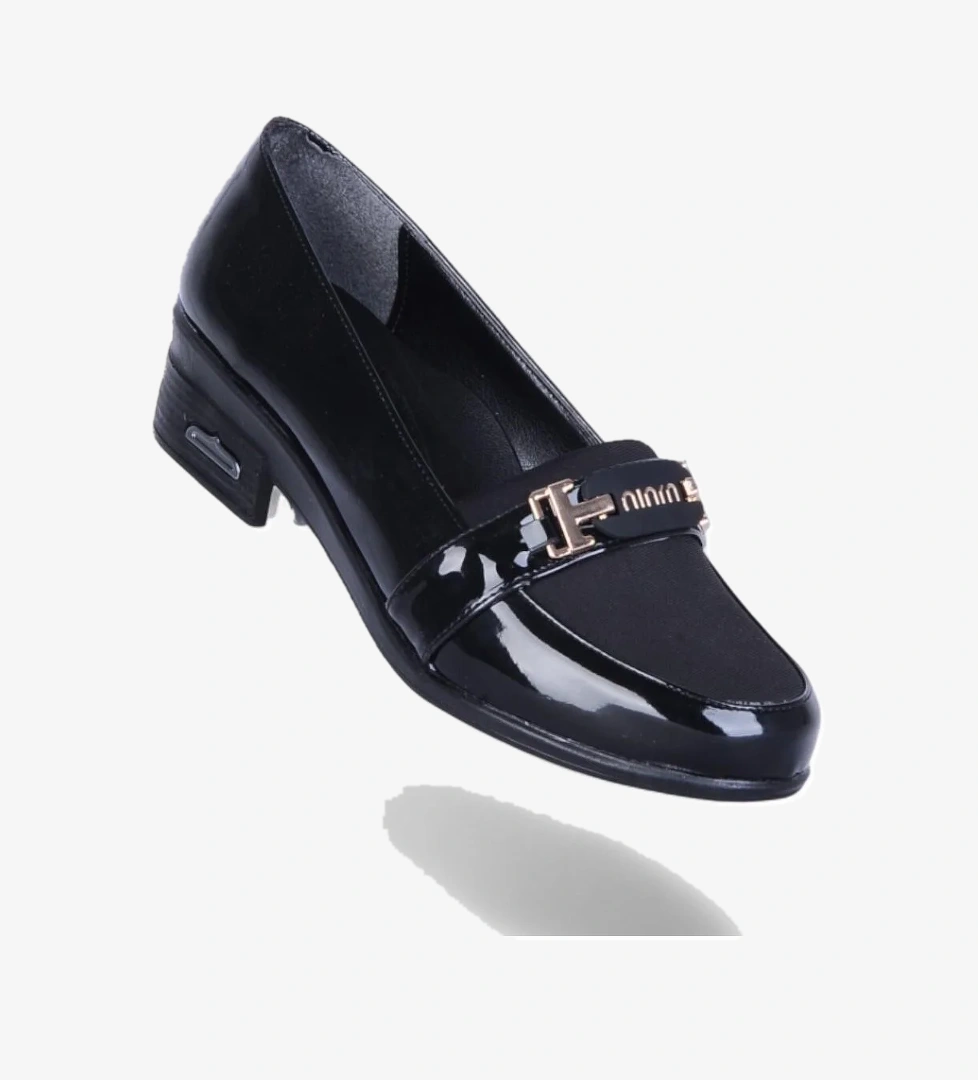 Ayakcenter Esrc-606 Siyah Kadın 3Cm Topuklu Ayakkabı model görseli