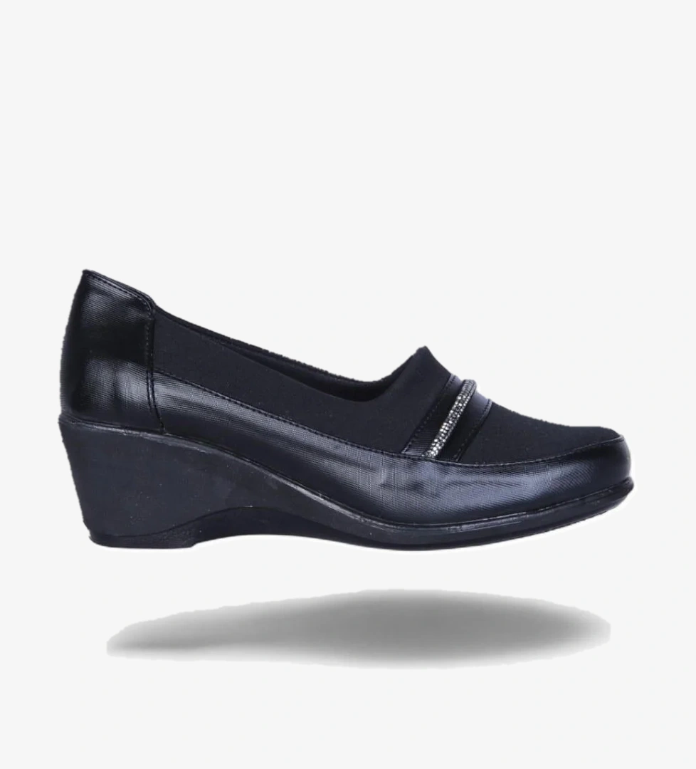 Ayakcenter Vollex Vl2 Siyah 7Cm Kadın Dolgu Topuklu Ayakkabı model görseli