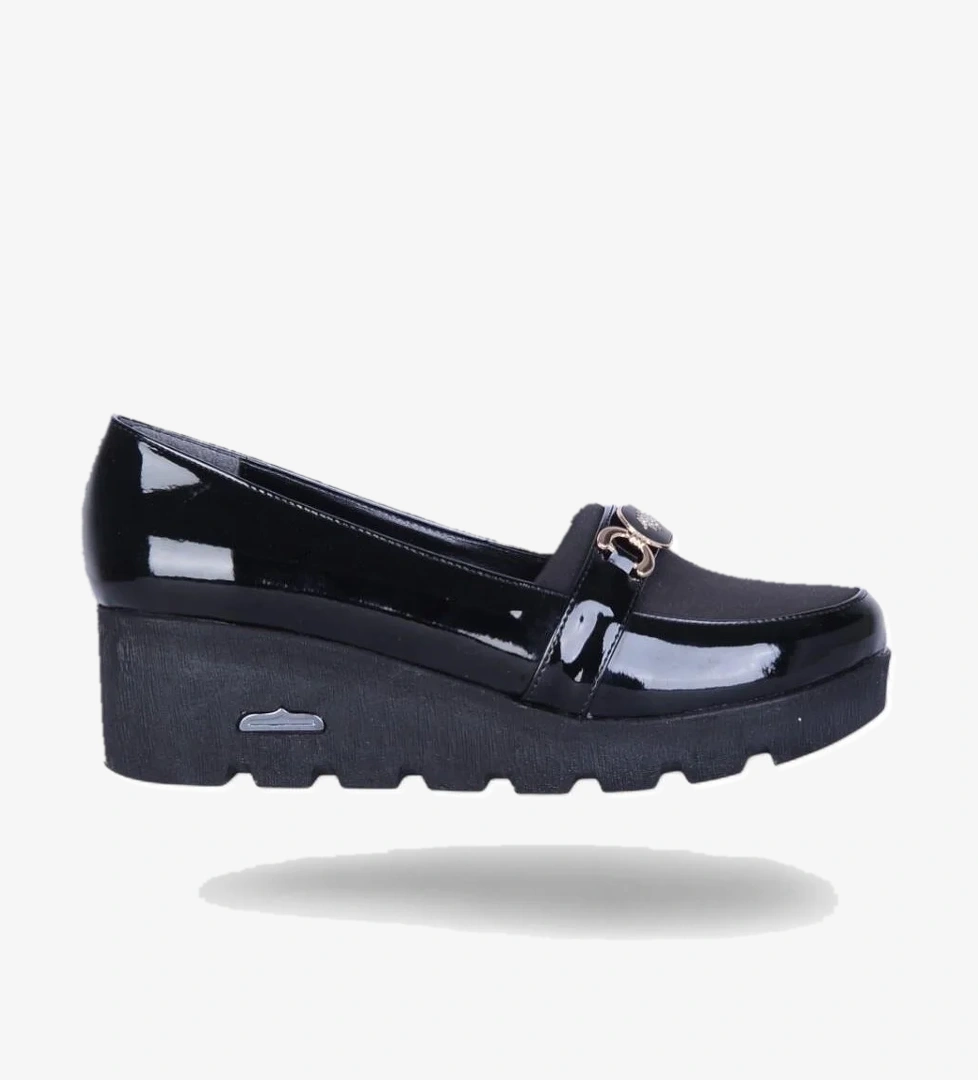 Esrc-609 Siyah Kadın 7Cm Topuklu Ayakkabı - Görsel 1