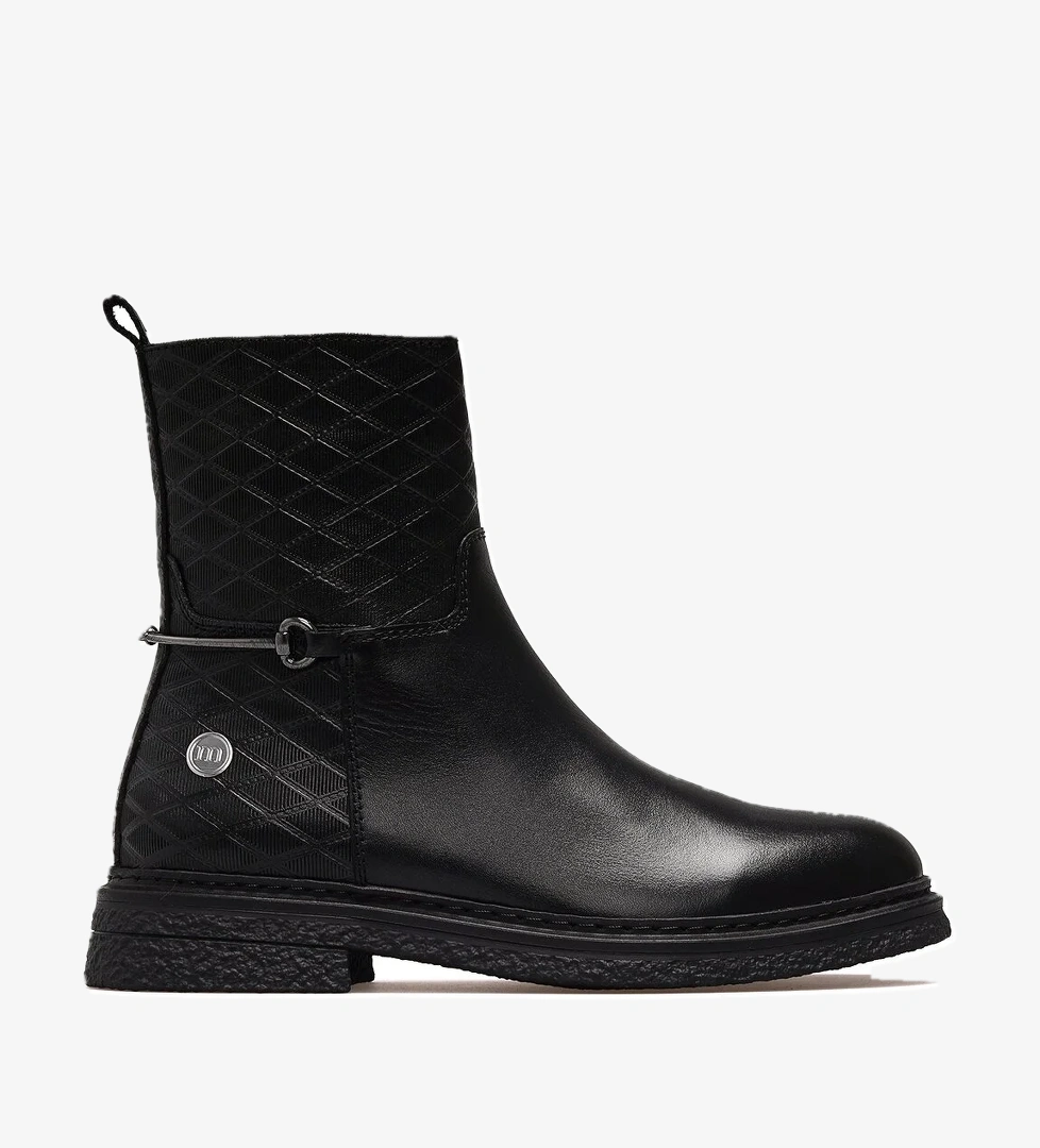 Kadın Hakiki Deri Casual Günlük Bot 25k D25kb-8585 Z Siyah - Görsel 1