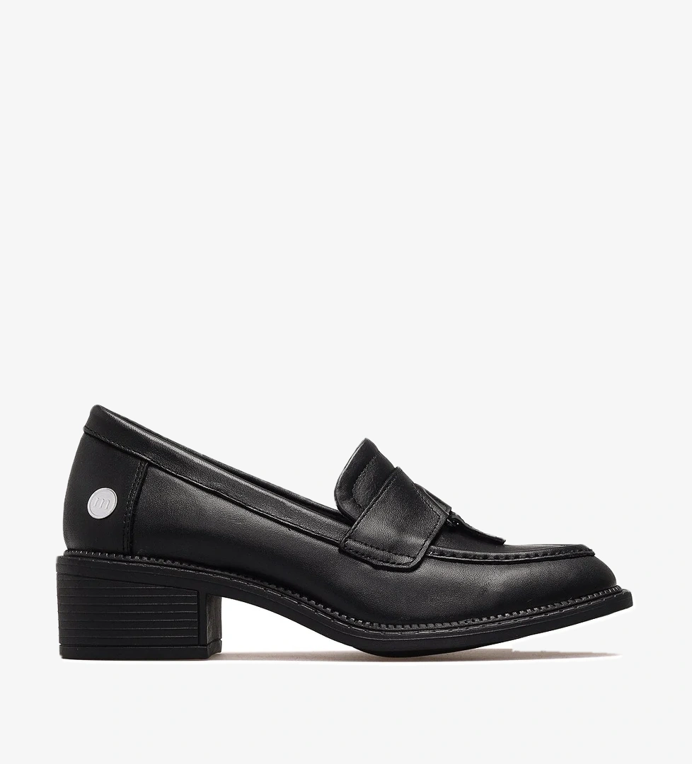 Mammamia Kadın Hakiki Deri Topuklu Loafer Günlük Ayakkabı 25k D25ka-7210 Z Siyah model görseli