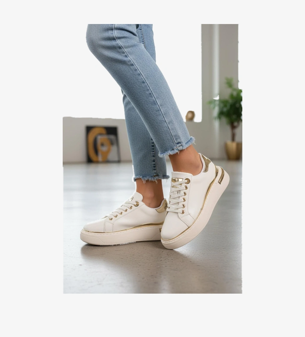 Lady 029 Z Altın Detaylı Kadın Sneaker