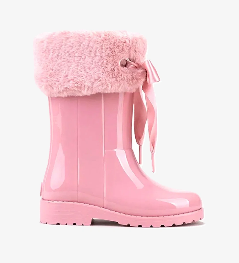 W10239 Campera Charol Soft Kız Pembe Bot W10239-igr010