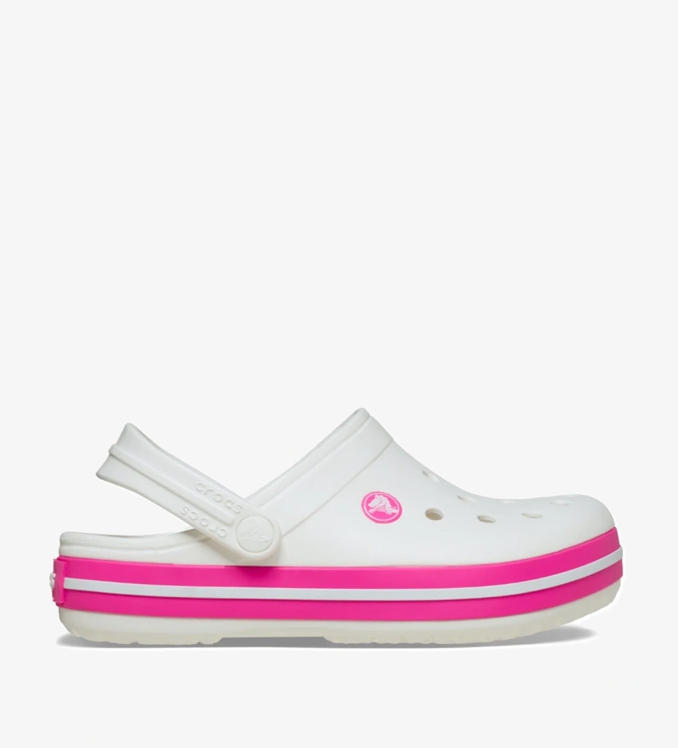 Crocband Clog K Çocuk Sabo Terlik Beyaz Pembe