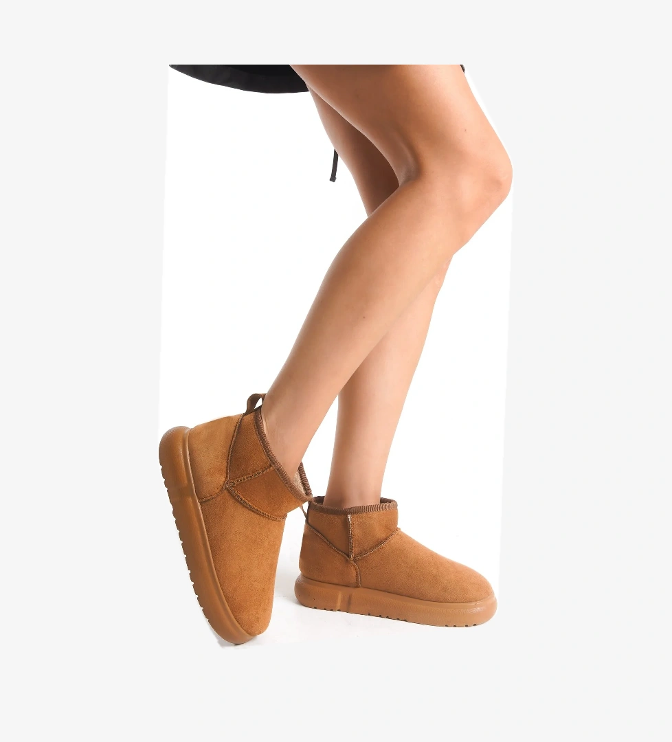 Kugu Kadın Kışlık Bot İçi Tüylü Taba