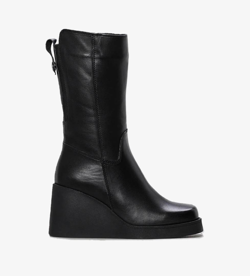 Hakiki Deri Kadın Dolgu Topuk Çizme 124SZA2501 - Görsel 1