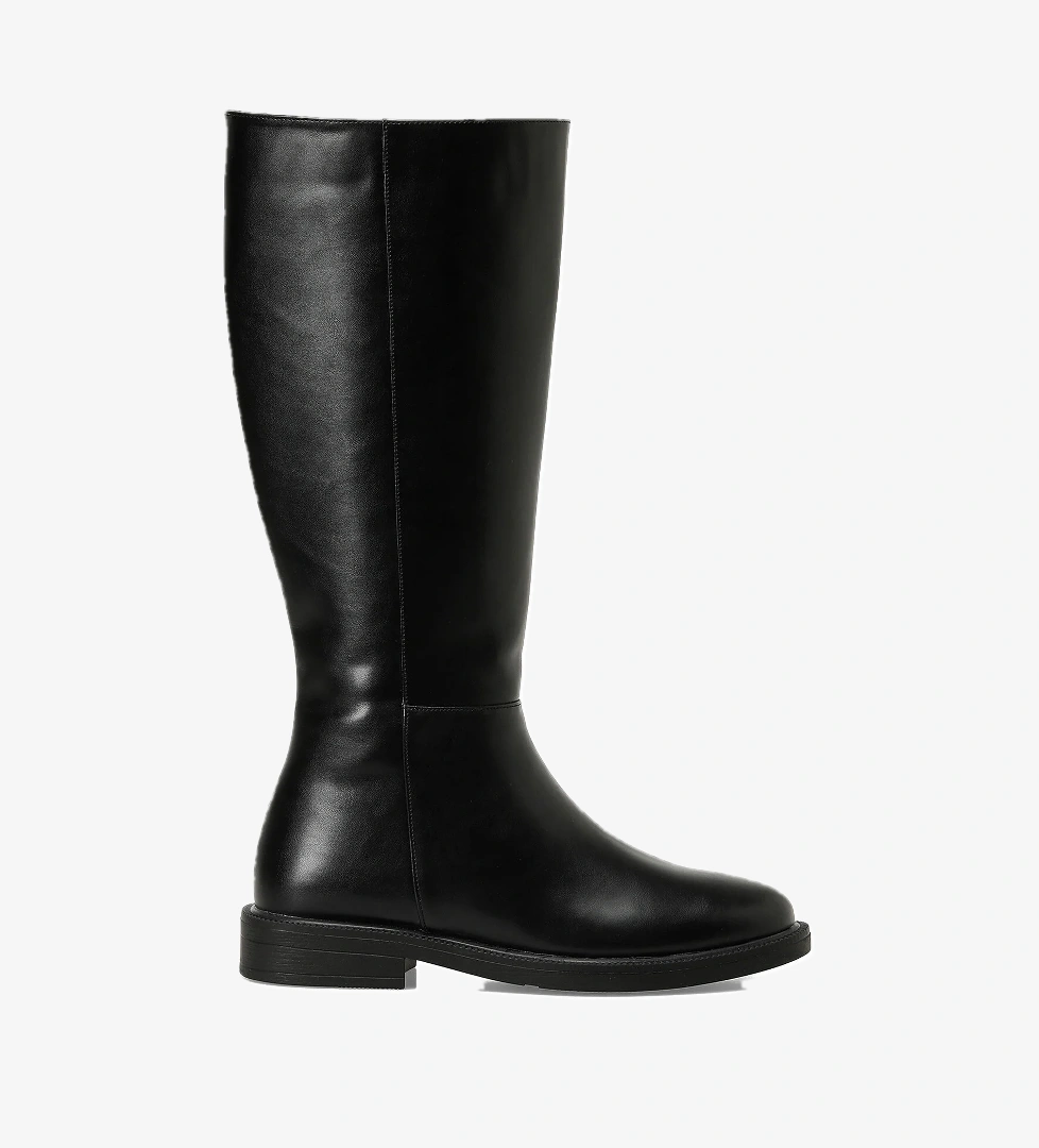 25K-7114 5PR Siyah Kadın Düz Çizme - Görsel 1