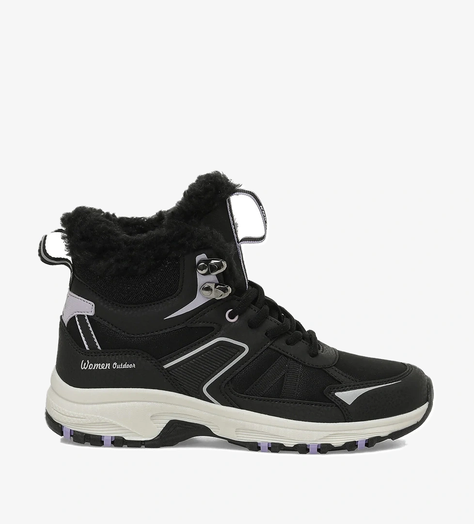 LODIE PU HI W 5PR Siyah Kadın Kürklü Bot - Görsel 1