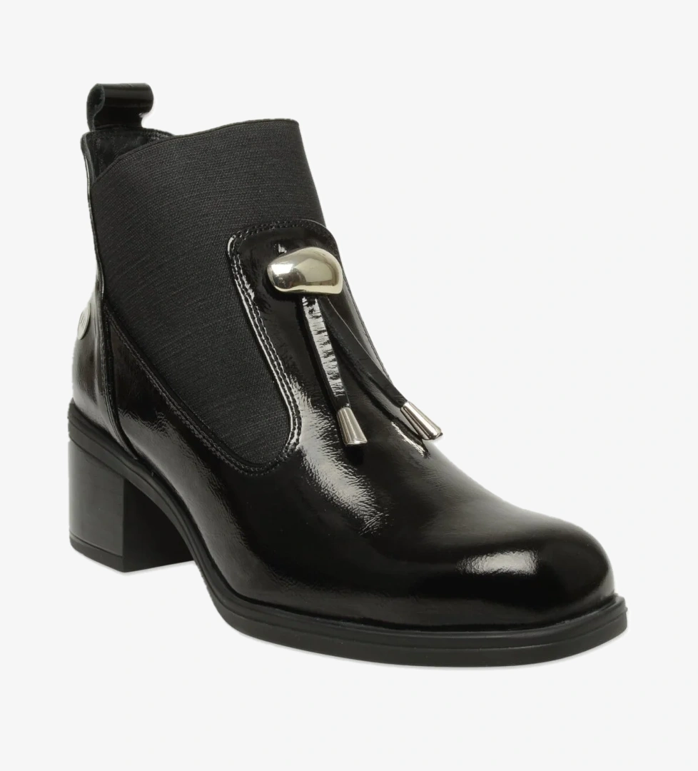 D25Kb-1805 Günlük Topuklu Siyah Kadın Bot - Görsel 1