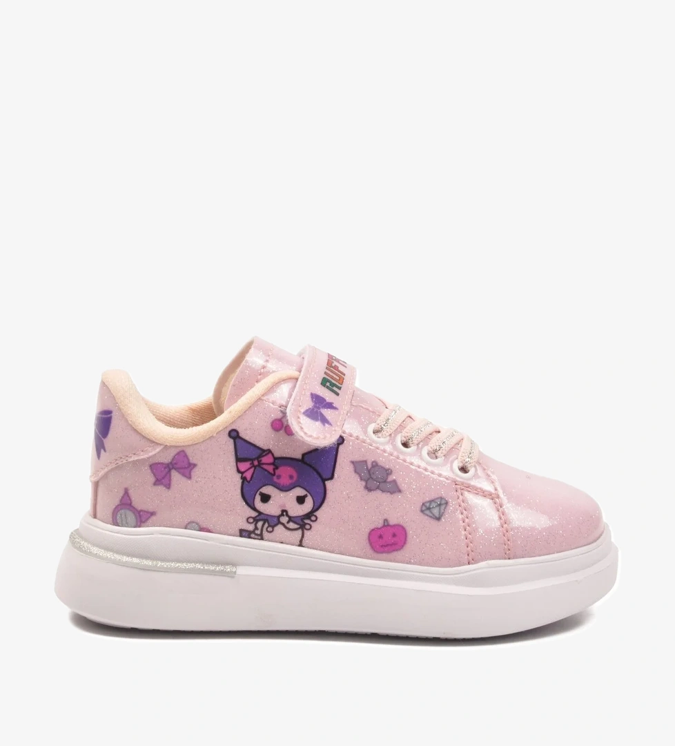 Aspor Pudra Rugan Simli Cırtlı Kız Çocuk Spor Ayakkabı