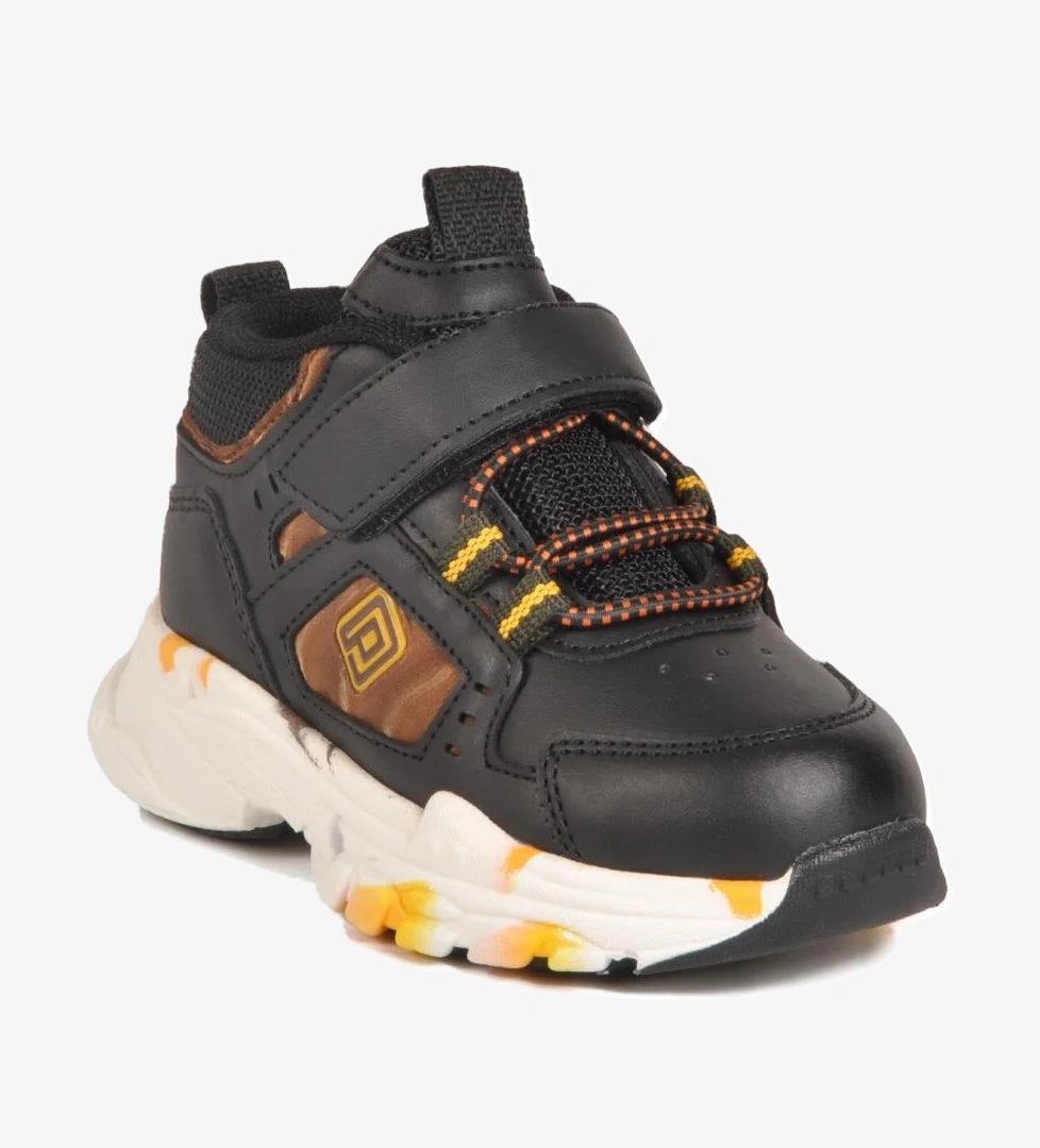 Walkway Pepino 2063 B Siyah-Kahve Cırtlı Çocuk Spor Ayakkabı model görseli