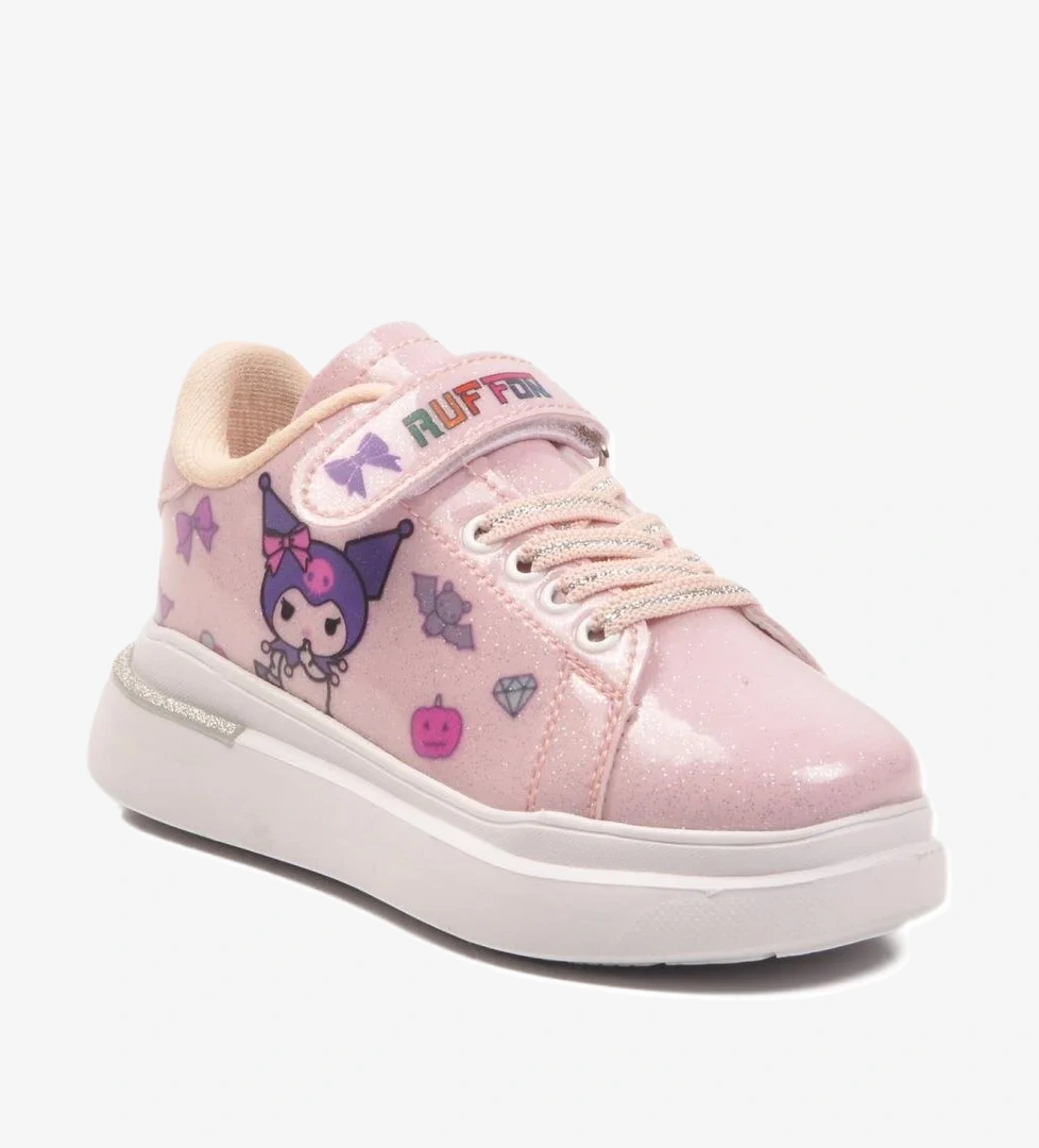 2540-26K P Pudra Rugan-Simli Çocuk Spor Ayakkabı Ruffon