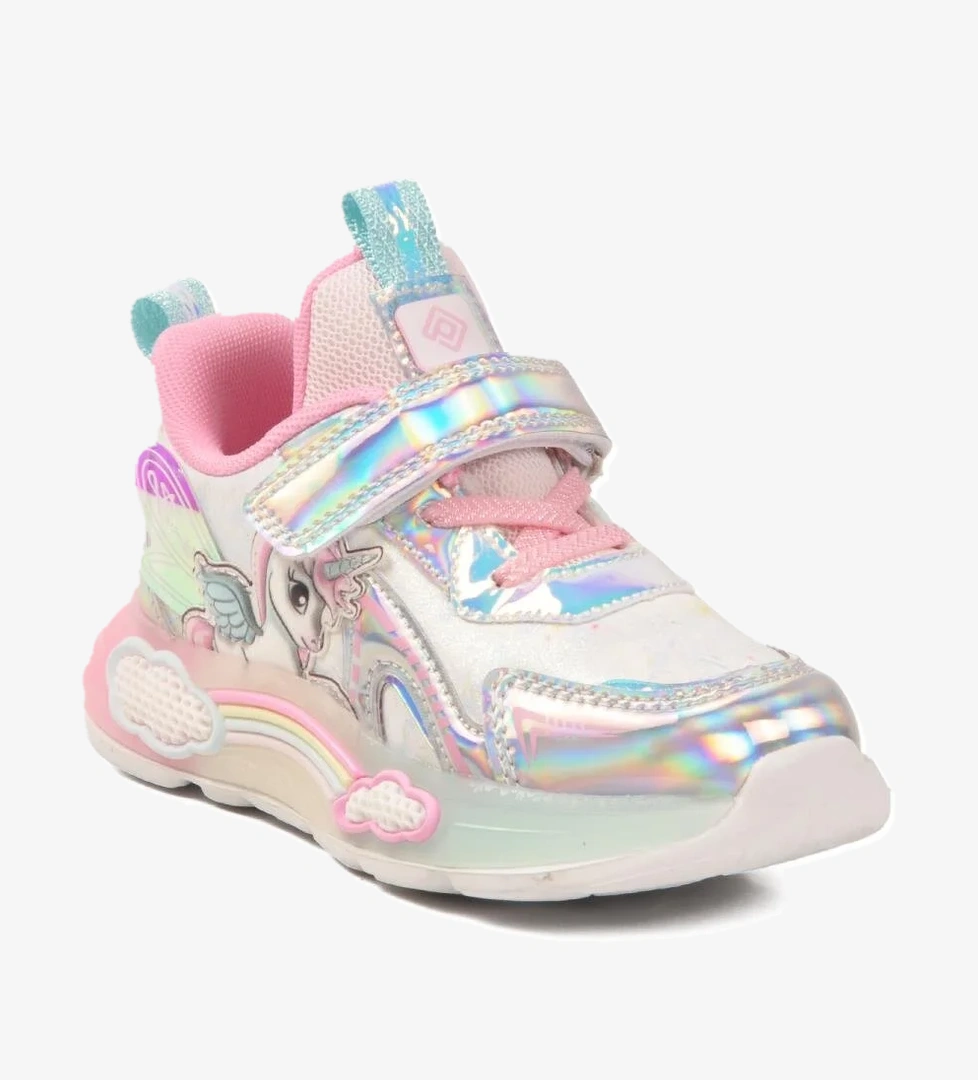 Gümüş Mevsimlik Figürlü Çocuk Spor Ayakkabı Pepino 1986 P