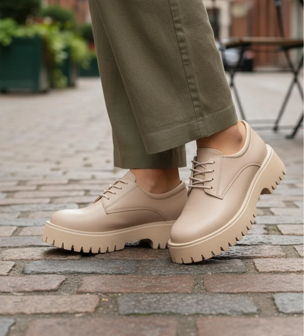 572451 Z Bej Cilt Kadın Günlük Ayakkabı