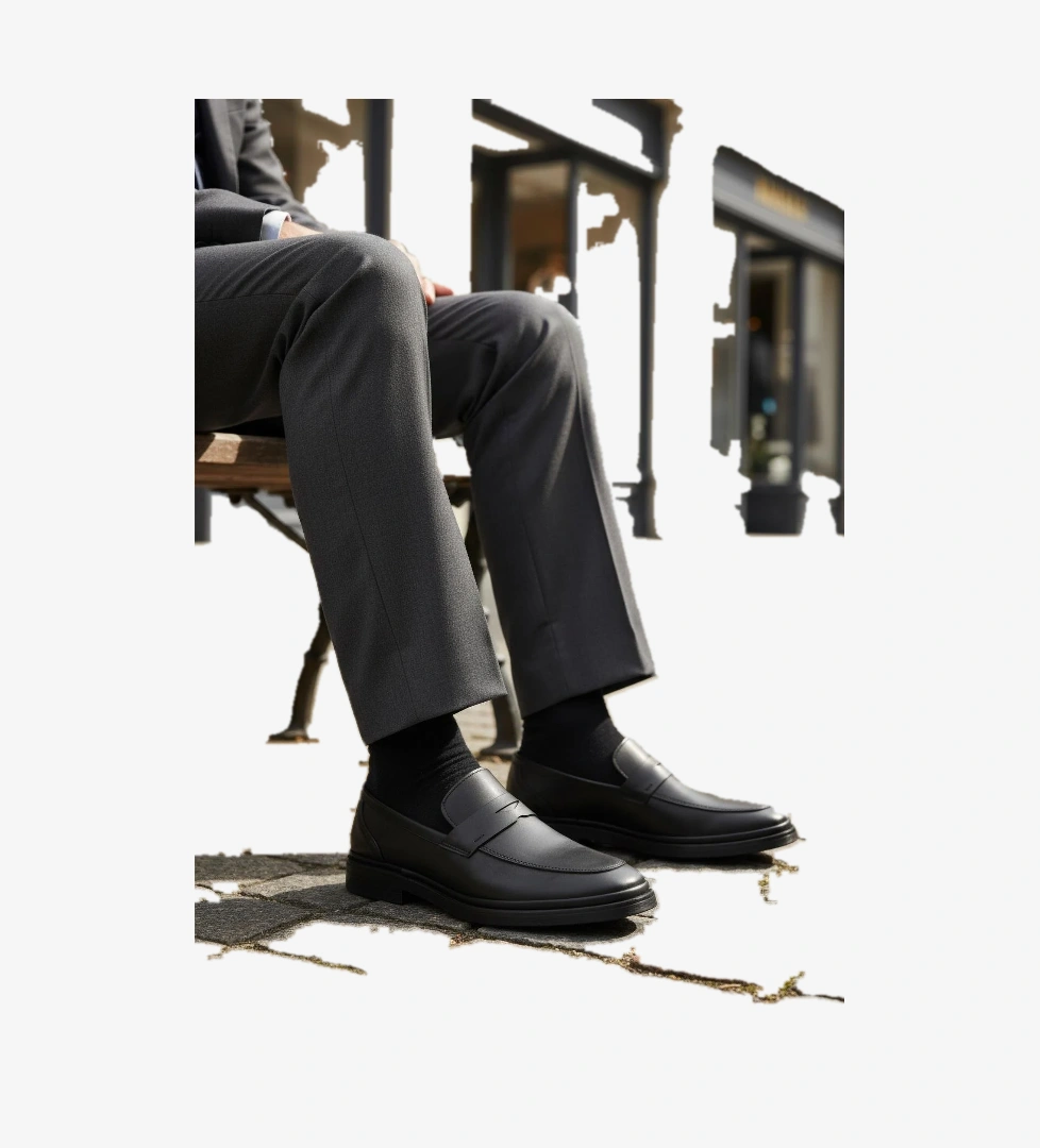 Ayakmod DSN 2033 M Siyah Hakiki Deri Erkek Günlük Ayakkabı model görseli