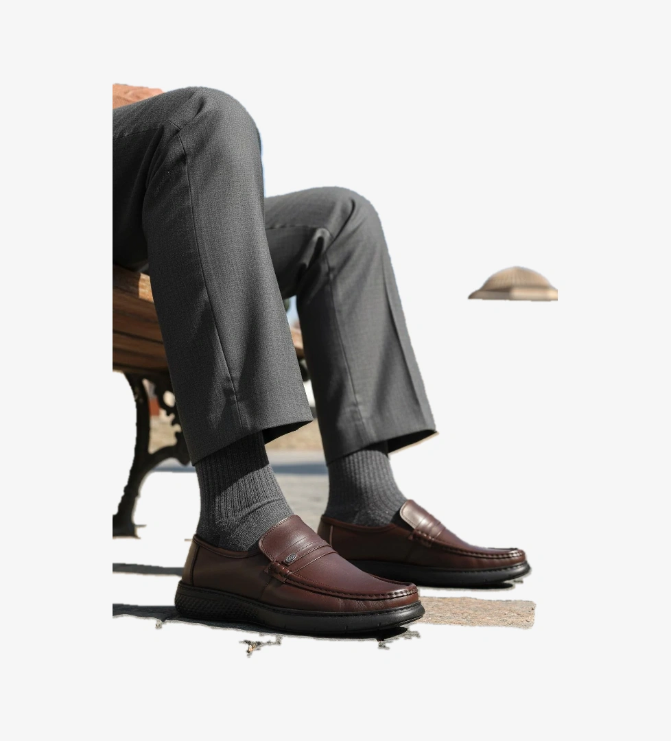 Ayakmod Dsn 2030 M Kahve Siyah Hakiki Deri Erkek Günlük Ayakkabı model görseli