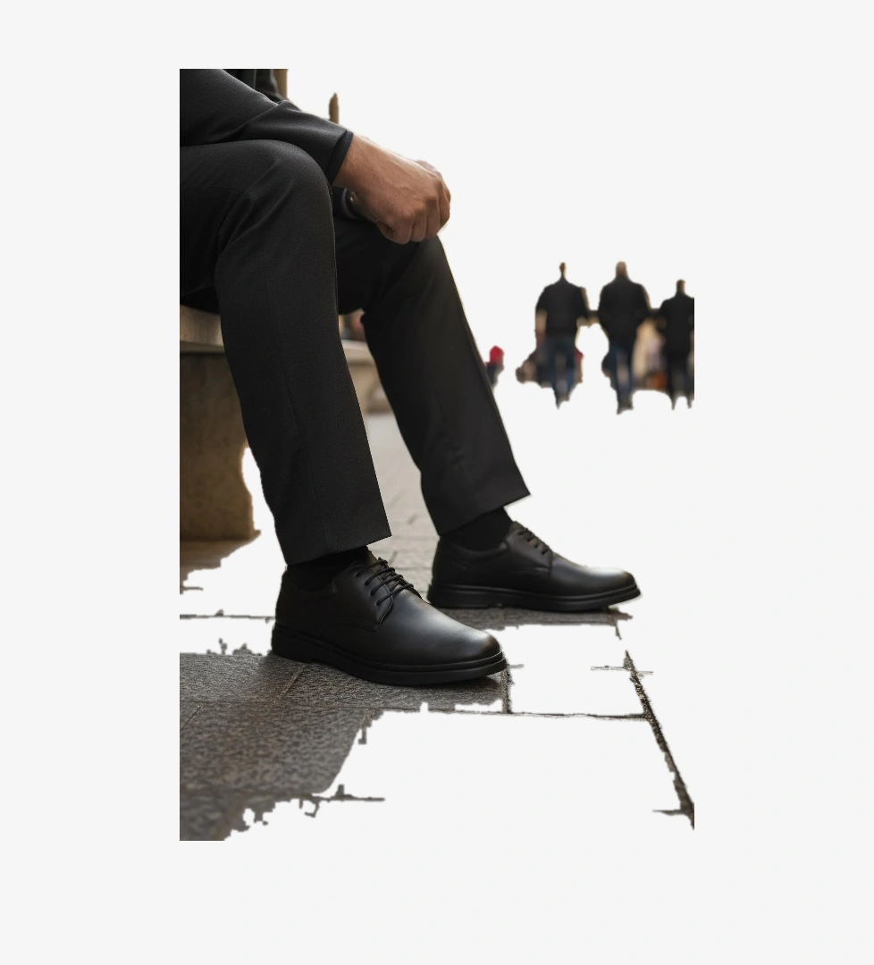 Ayakmod DSN 2027 M Siyah Hakiki Deri Erkek Günlük Ayakkabı model görseli