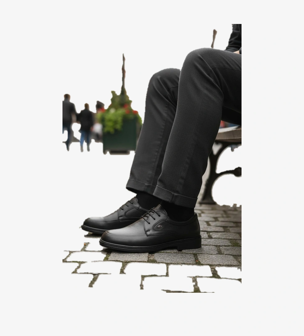 Ayakmod DSN 2037 M Siyah Hakiki Deri Erkek Günlük Ayakkabı model görseli