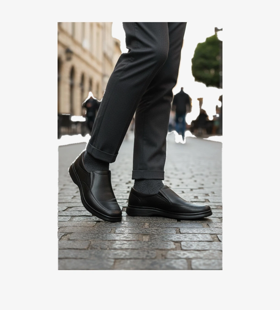 Ayakmod DSN 2035 M Siyah Kırışık Hakiki Deri Erkek Günlük Ayakkabı model görseli