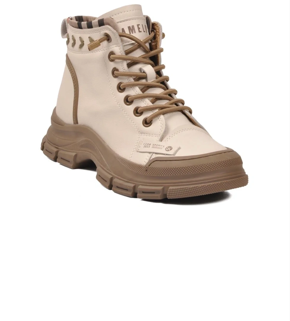 Gamelu Bej Lastik Bağcıklı Kadın Bot Fade Z model görseli