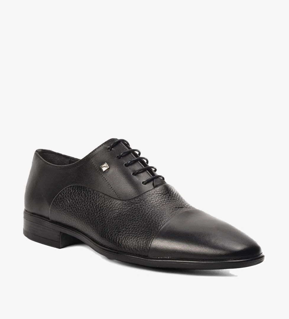 2805 Siyah Hakiki Deri Erkek Klasik Ayakkabı