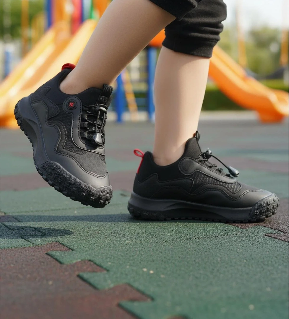 Walkway Siyah-kırmızı Füme Lastik Bağcıklı Çocuk Outdoor Ayakkabı G63 Kids F model görseli