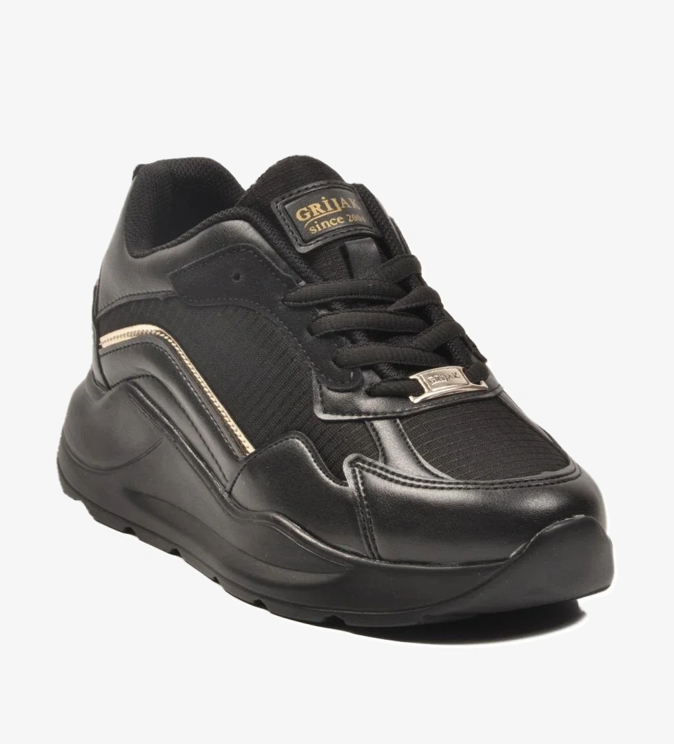 051 G Siyah-Altın Unisex Snekaer Grijak