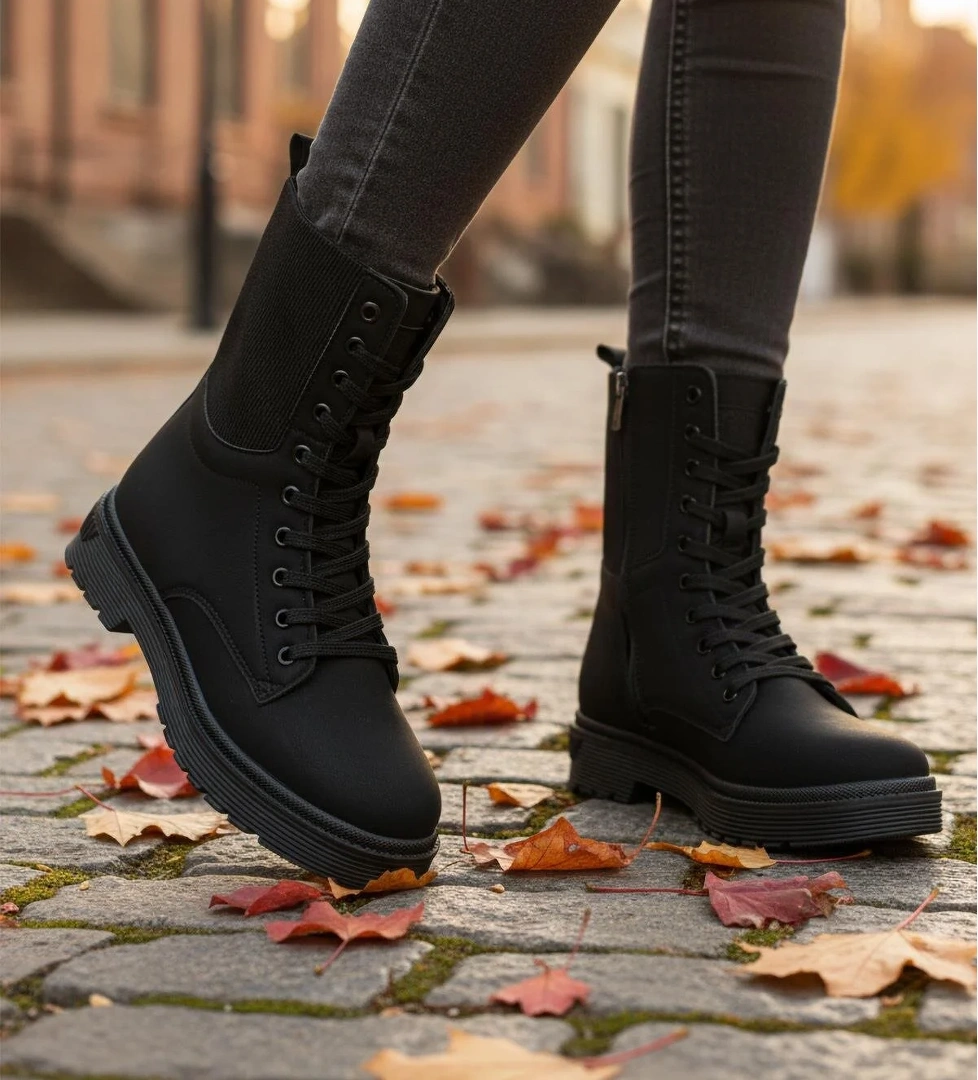 Walkway 23002 Z Siyah Nubuk Kadın Bot model görseli