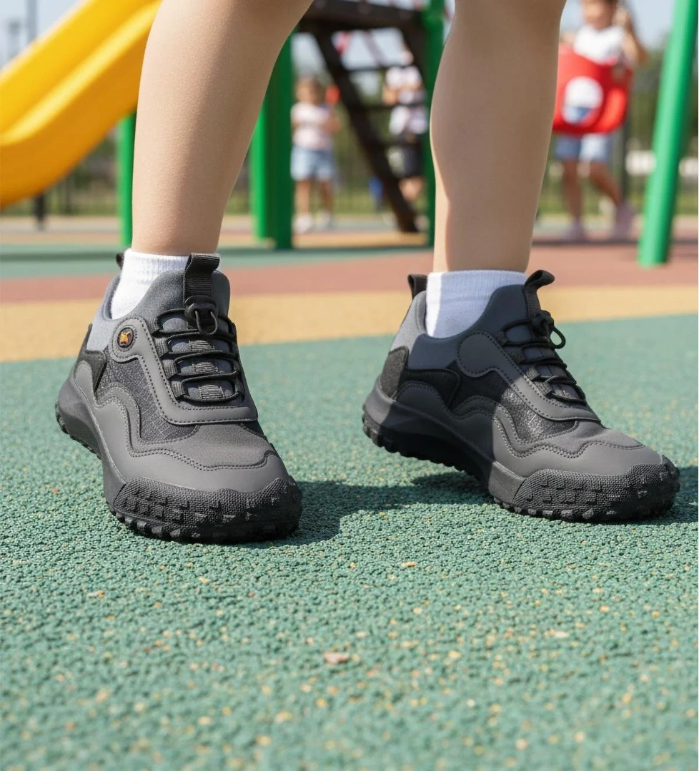 Füme Lastik Bağcıklı Çocuk Outdoor Ayakkabı G63 Kids F