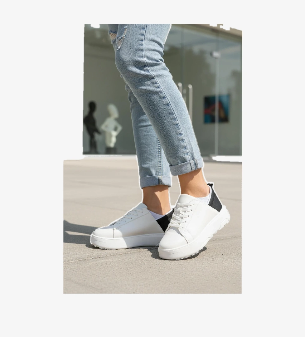 Walkway OZ-03 Z Beyaz-Siyah Kadın Sneaker model görseli