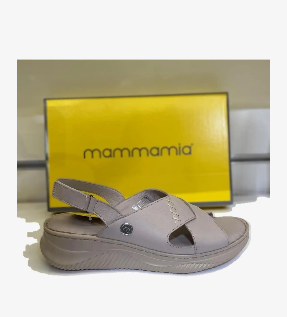 D25ys 2855 Hakiki Deri Kadın Sandalet - Görsel 1