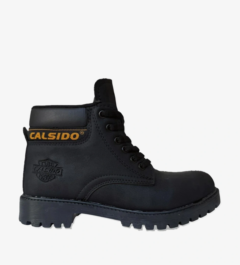 Unisex Kışlık Soğuk Geçirmez Kaydırmaz Taban Günlük Bağcıklı Bot SİYAH - FÜME