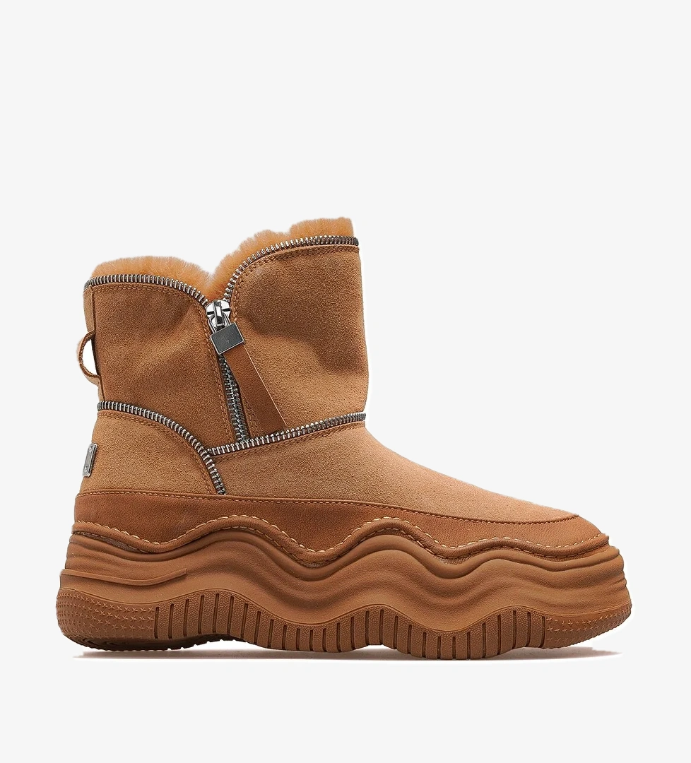 Guja Kadın Nubuk Deri Kürklü Günlük Bot 25k 25k438 Z Camel Nubuk model görseli