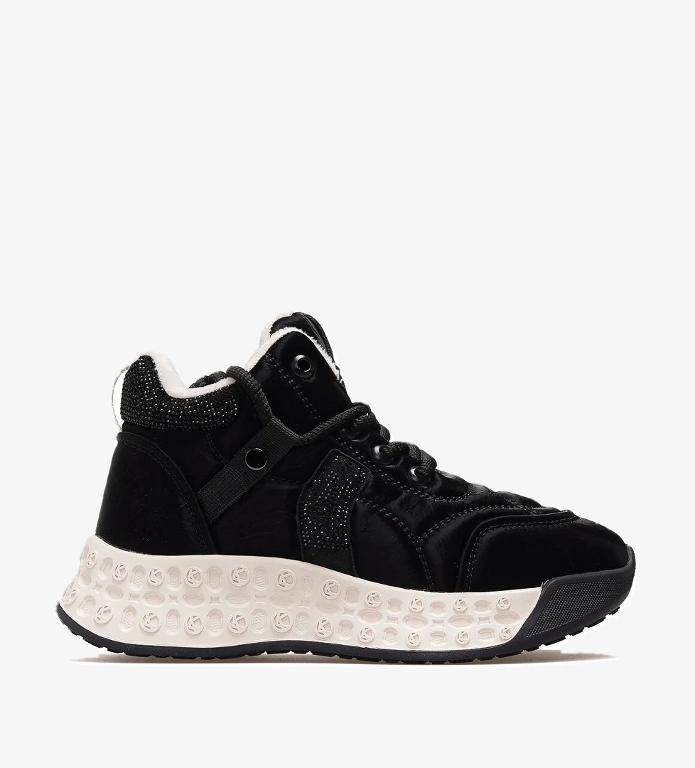 Kadın Deri Kürklü Sneaker Bot 25k 25k316 Z Siyah