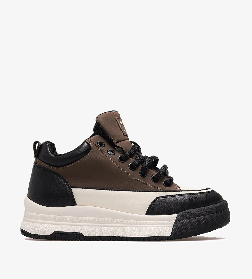 Kadın Deri Sneaker Bot 25k 25k301-1 Z Kahve